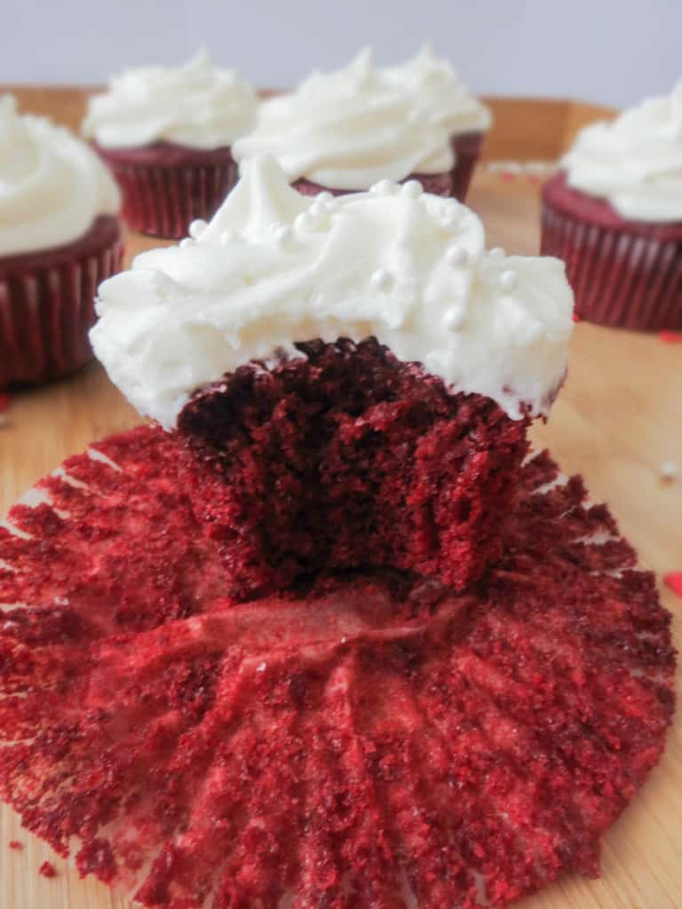 The Best Red Velvet Cupcakes ever with the creamiest Cream Cheese Frosting! A Valentine's Day favorite at my house every year!