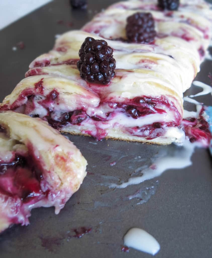 Vanilla Glazed Blackberry Danish Braid