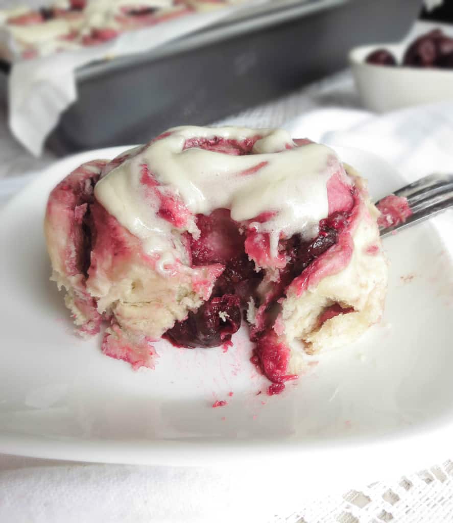 Mixed Berry Sweet Rolls With Vanilla Cream Cheese Glaze