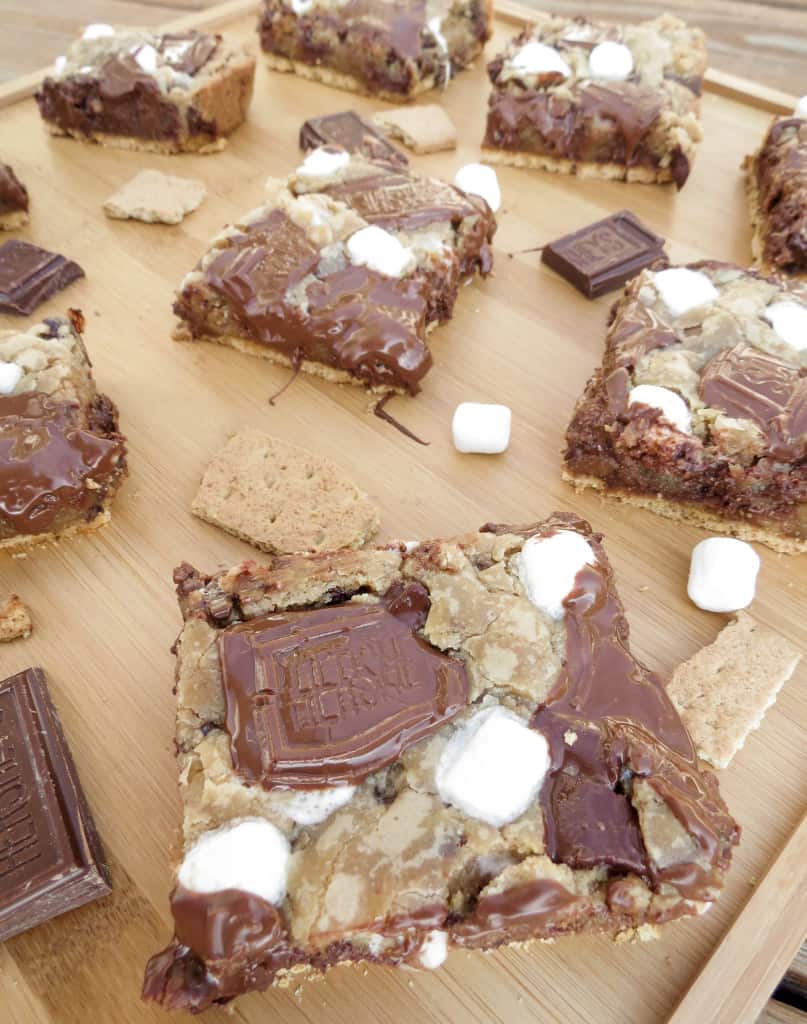 Gooey S'mores Chocolate Chip Cookie Bars
