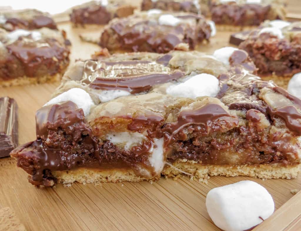 Gooey S'mores Chocolate Chip Cookie Bars