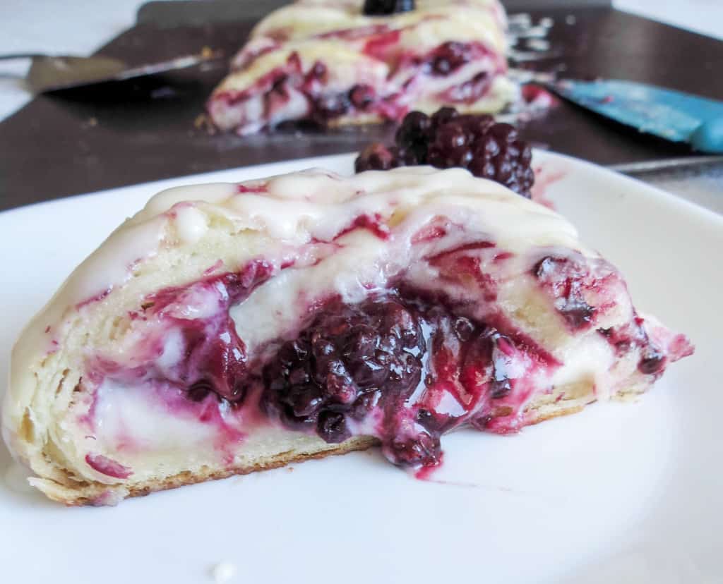 Vanilla Glazed Blackberry Danish Braid