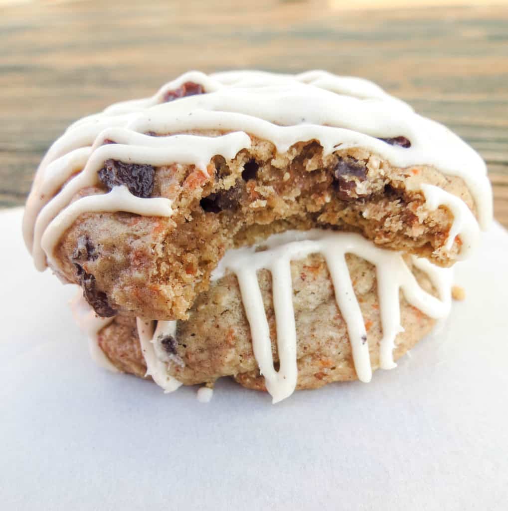 Soft-Baked Carrot Cake Cookies With Browned Butter Cream Cheese Glaze