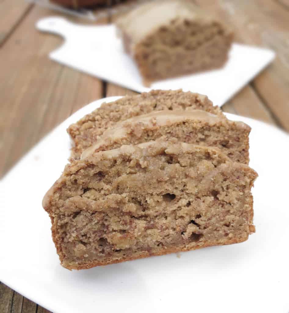 The Best Moist Banana Bread With Brown Sugar Glaze