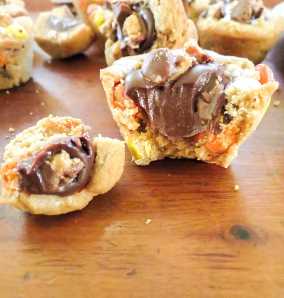 Double Peanut Butter Chocolate Ganache Filled Cookie Cups