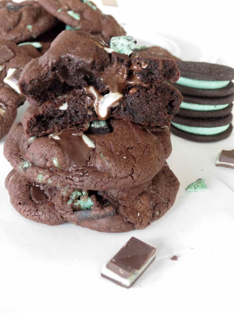 Chewy Chocolate Double Mint Cookies