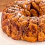 Homemade monkey bread baked.