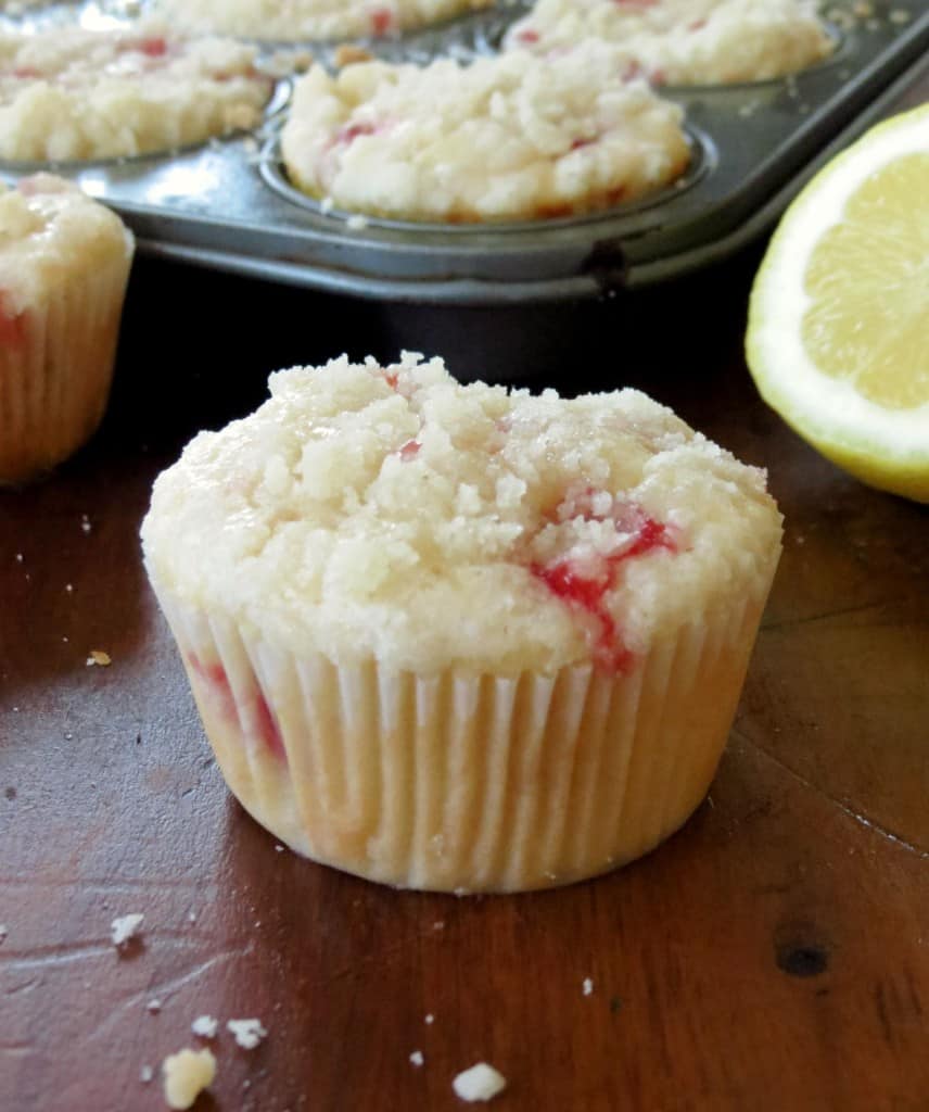 Strawberry Lemon Crumb Muffins - Sprinkle Some Sugar