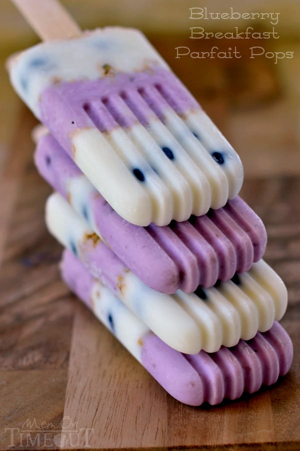 Blueberry Breakfast Parfait Pops - Mom On Time Out