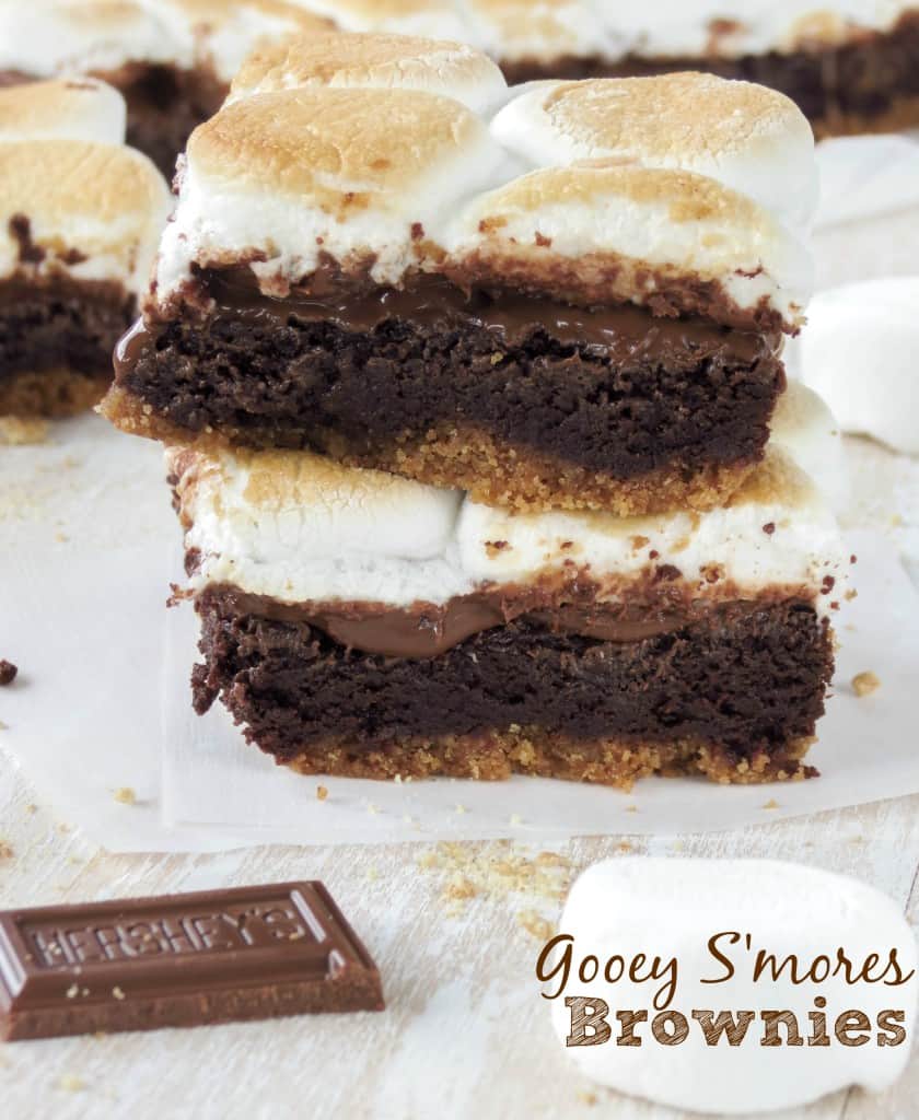 Gooey S'mores Brownies - Sprinkle Some Sugar
