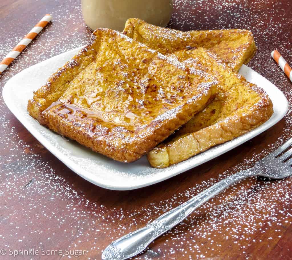 Pumpkin French Toast - Sprinkle Some Sugar