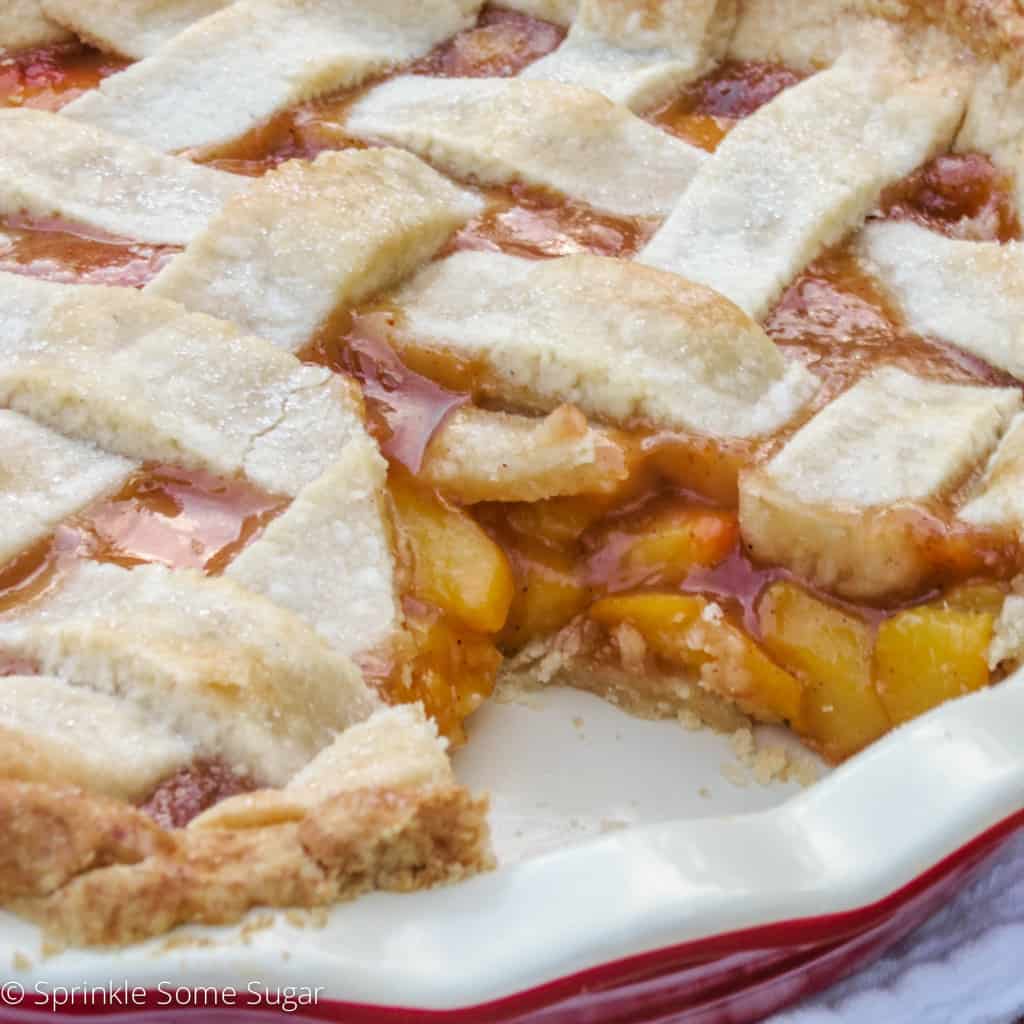 Homemade Peach Pie - Sprinkle Some Sugar