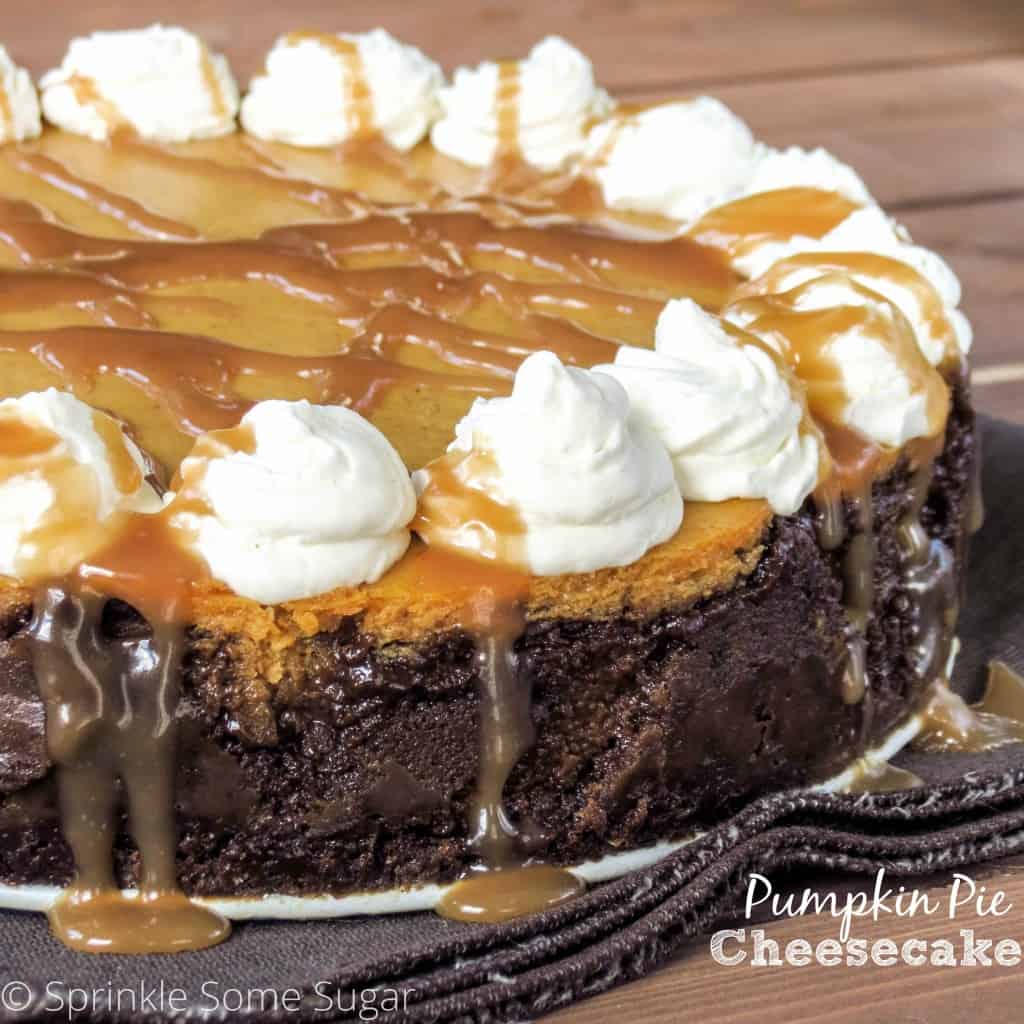 Pumpkin Pie Cheesecake - Sprinkle Some Sugar