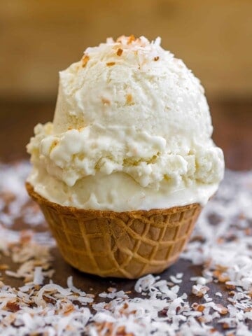 Lemon Coconut Ice Cream - Super fresh and creamy lemon coconut ice cream made completely from scratch!