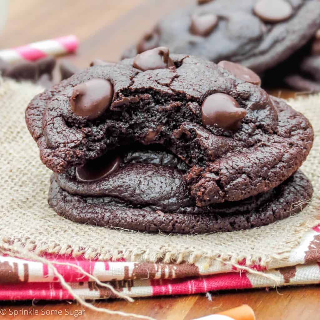 Triple Chocolate Fudge Cookies - Sprinkle Some Sugar