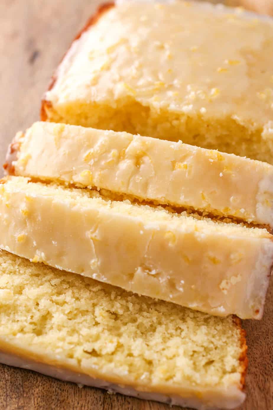 Sliced Starbucks lemon loaf.