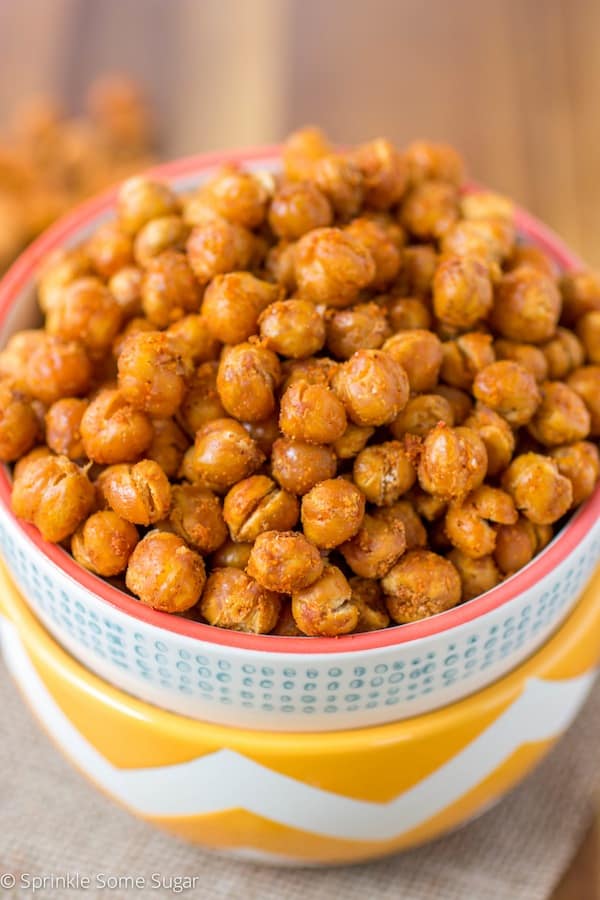 Spicy Roasted Chickpeas - Sprinkle Some Sugar