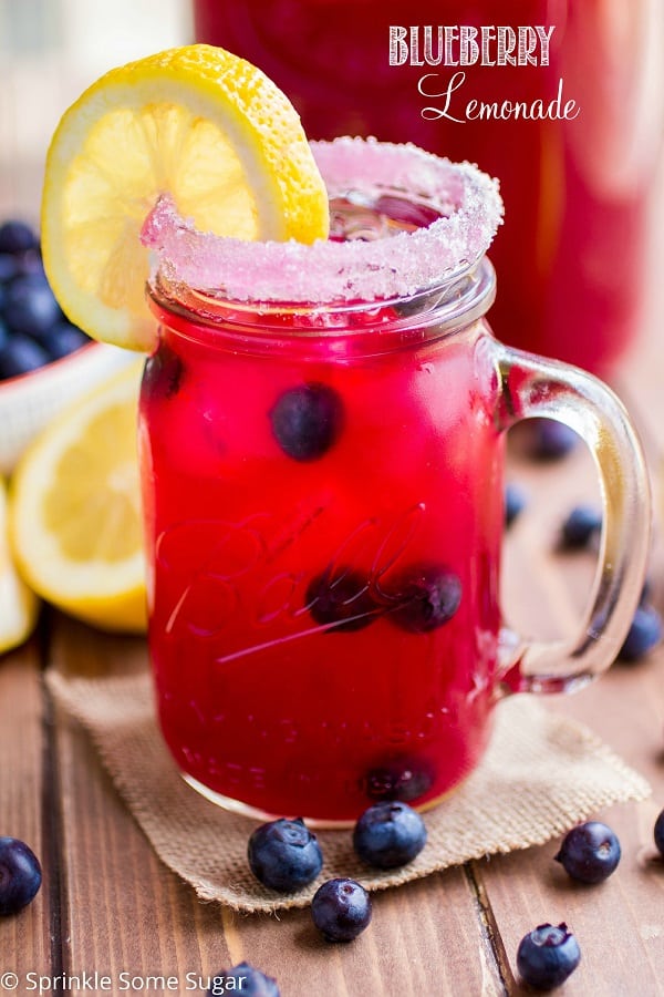 Blueberry Lemonade - Sprinkle Some Sugar