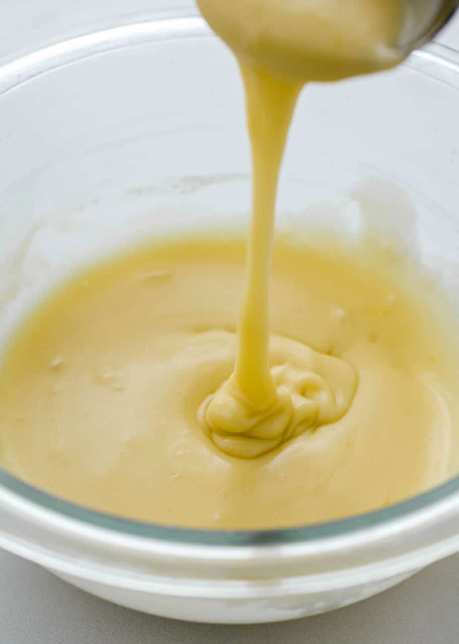 Lemon icing for lemon blueberry scones.