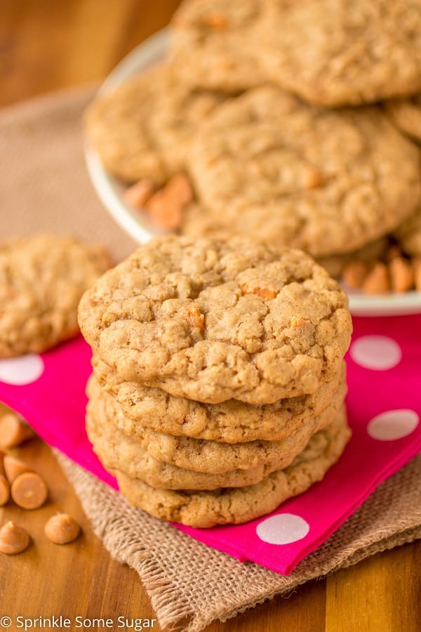Butterscotch Oatmeal Cookies - Sprinkle Some Sugar