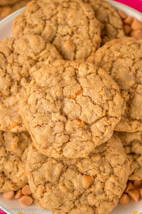 Butterscotch Oatmeal Cookies - Sprinkle Some Sugar