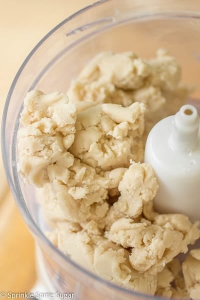 Pie crust making in food processor.