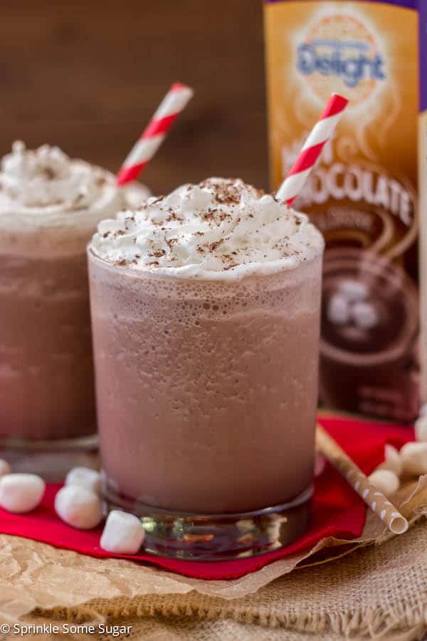Easy Frozen Hot Chocolate - Sprinkle Some Sugar