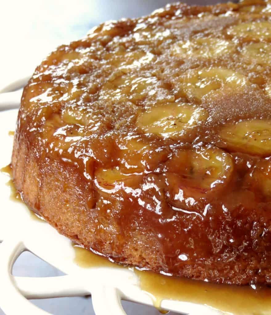 Banana Upside Down Cake - Sprinkle Some Sugar