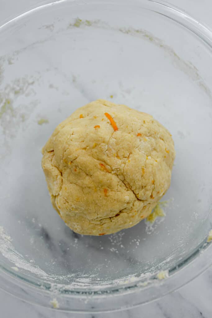 Scone dough formed into a ball