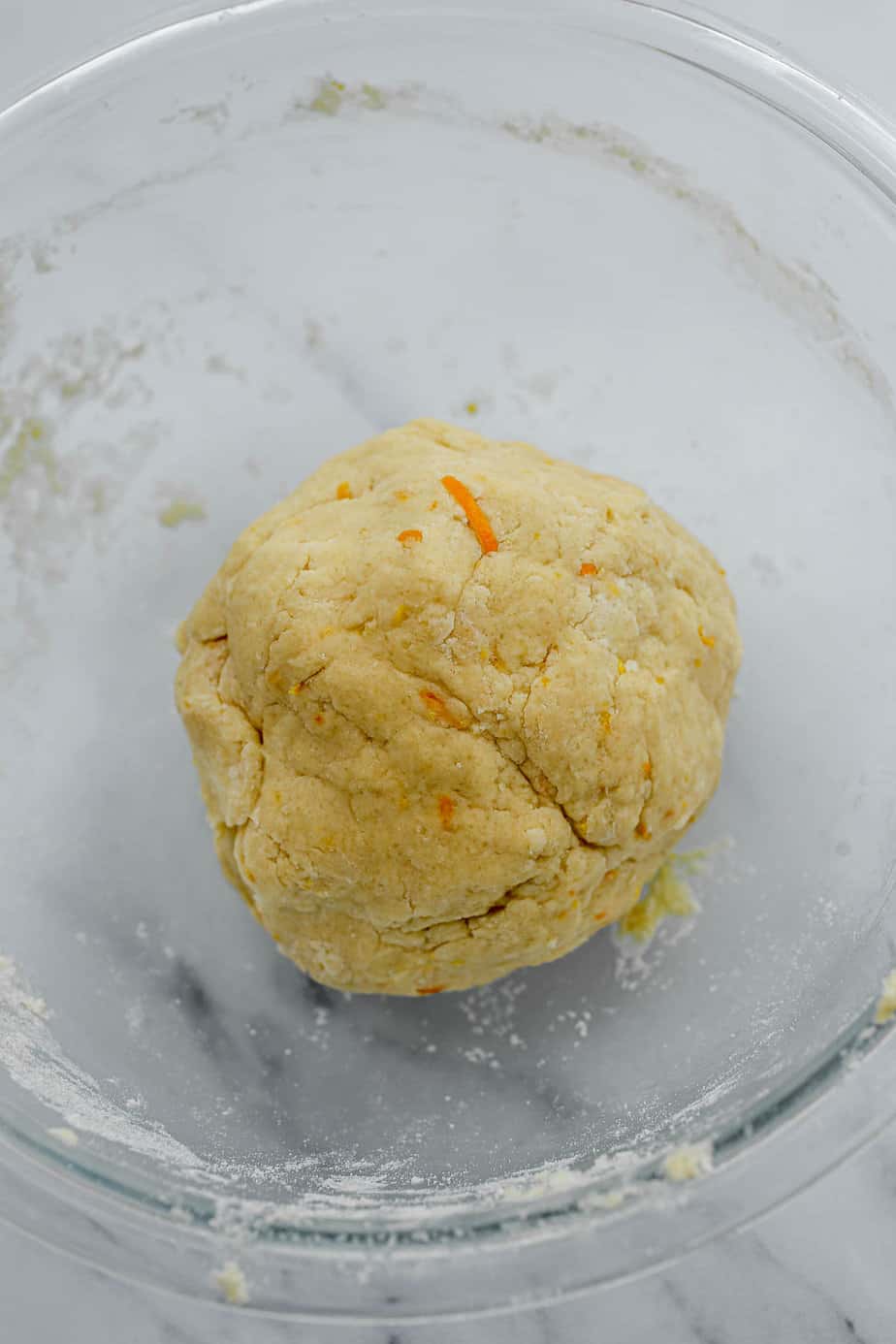 Scone dough formed into a ball