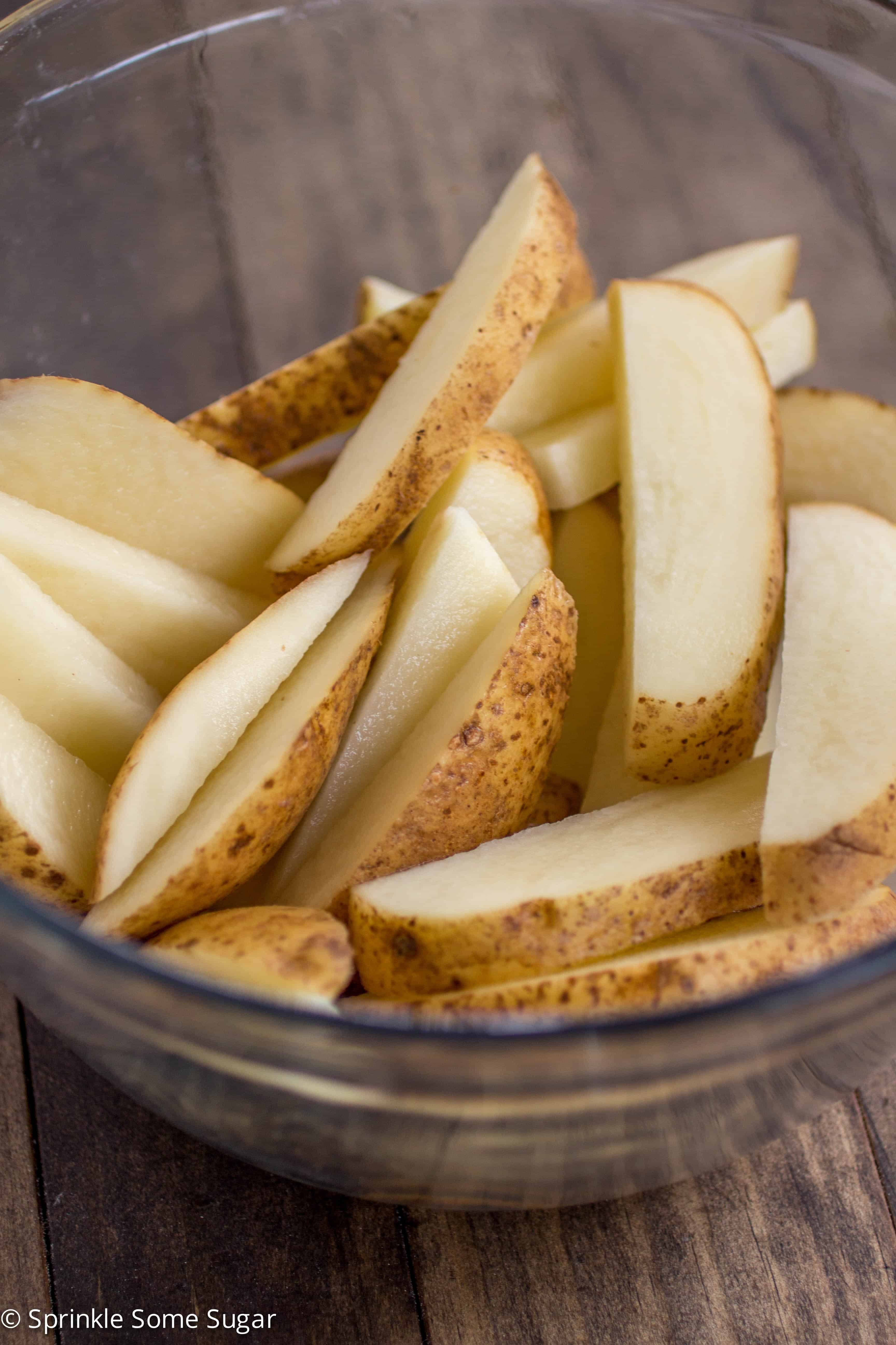 Crispy Potato Wedges - Sprinkle Some Sugar