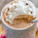Slow Cooker Mexican Hot Chocolate - Hot Chocolate infused with cinnamon, nutmeg and chili powder to give it a depth of flavor you wouldn't believe until you tried it!