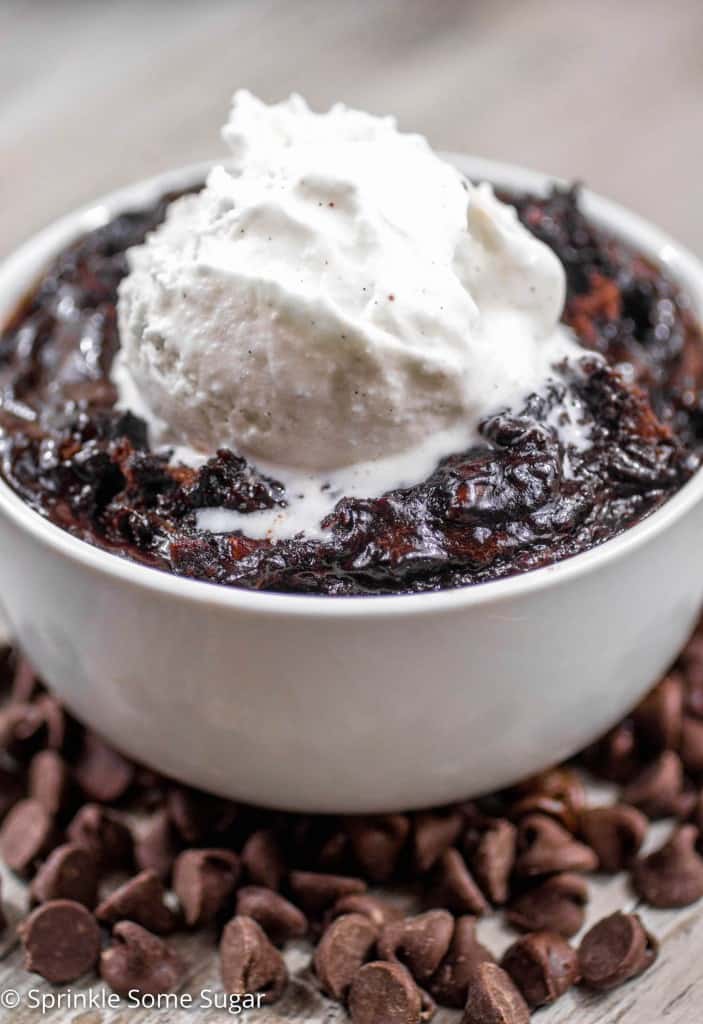 Slow Cooker Brownie Pudding - Ooey gooey brownie pudding made easy right in your slow cooker.