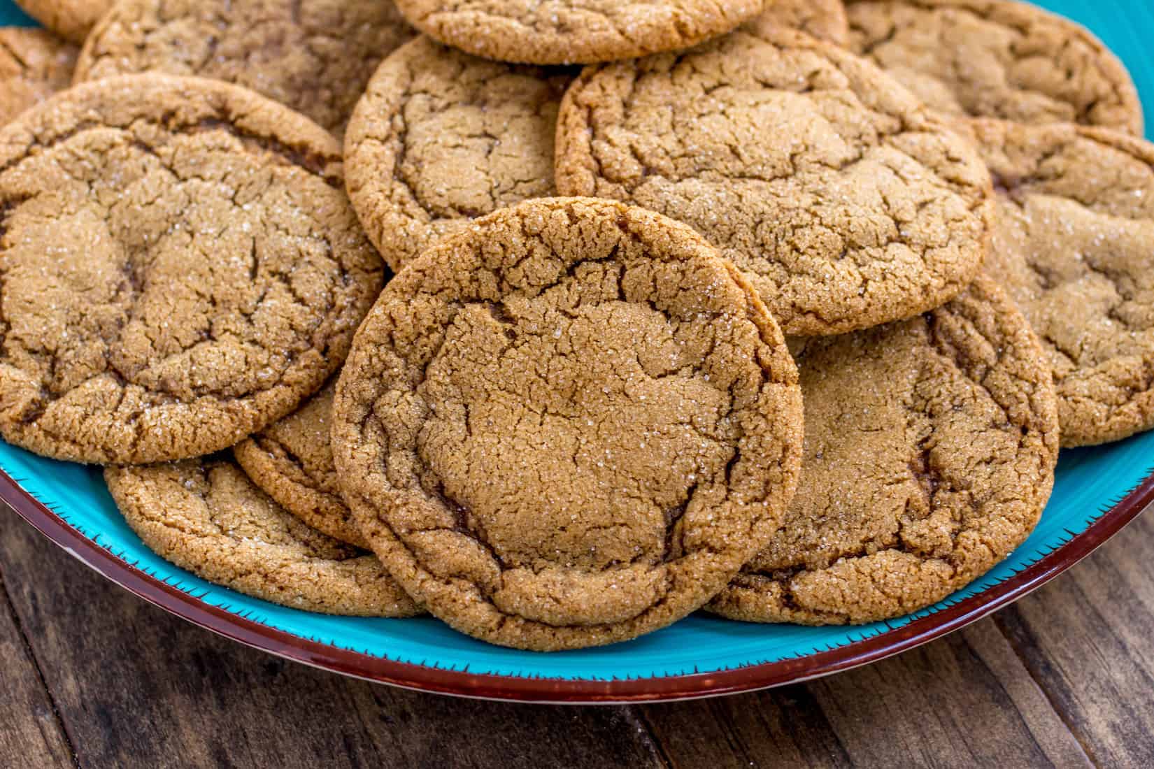 Chewy and soft spicy molasses cookies are the perfect cozy cookie for Fall!