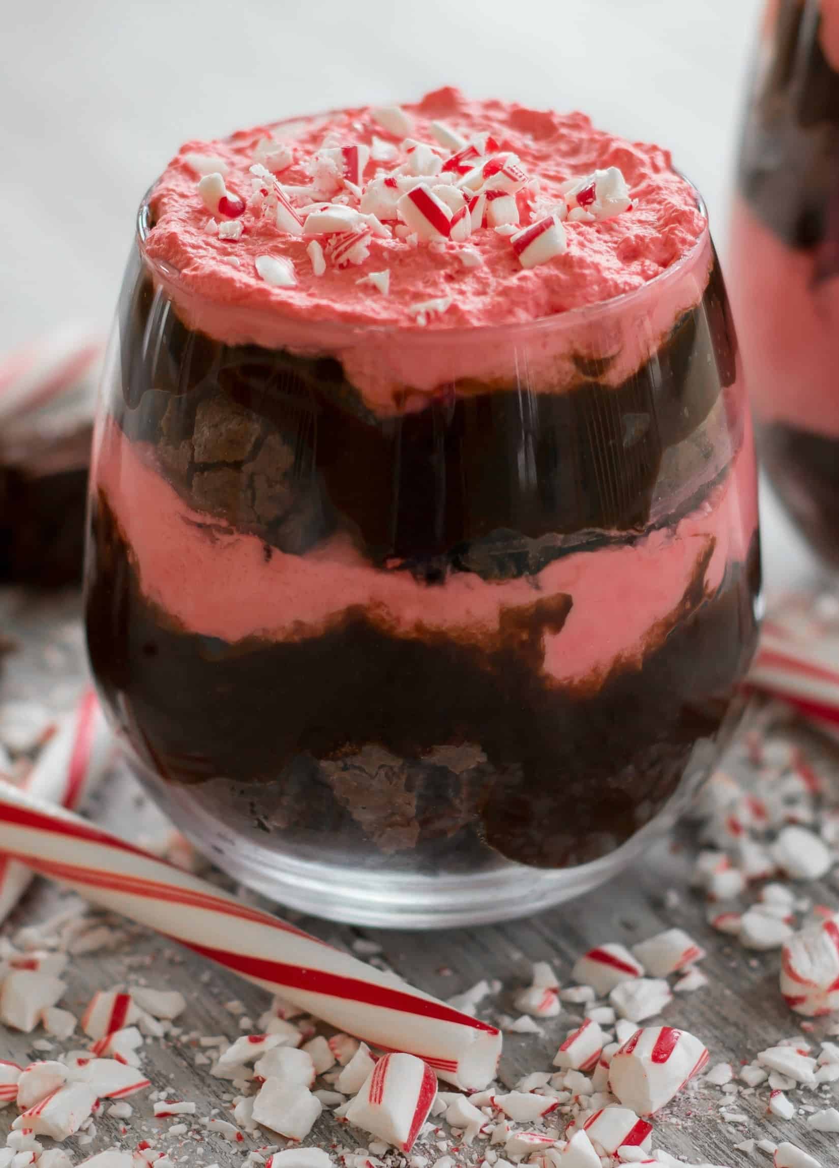 These chocolate peppermint trifles are such a fun and easy dessert for the Holidays!