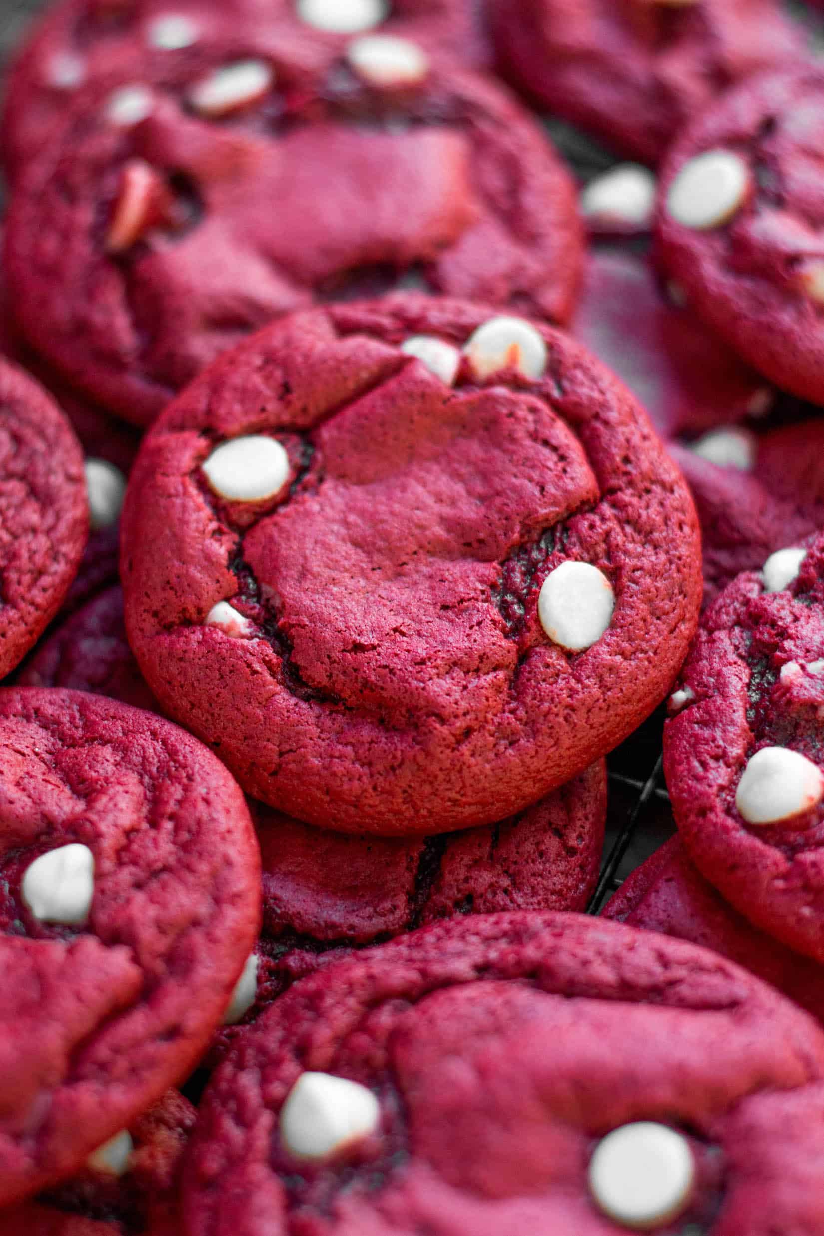 The softest, chewiest, easiest cookies that start with a cake mix! - Red Velvet Cake Mix Cookies