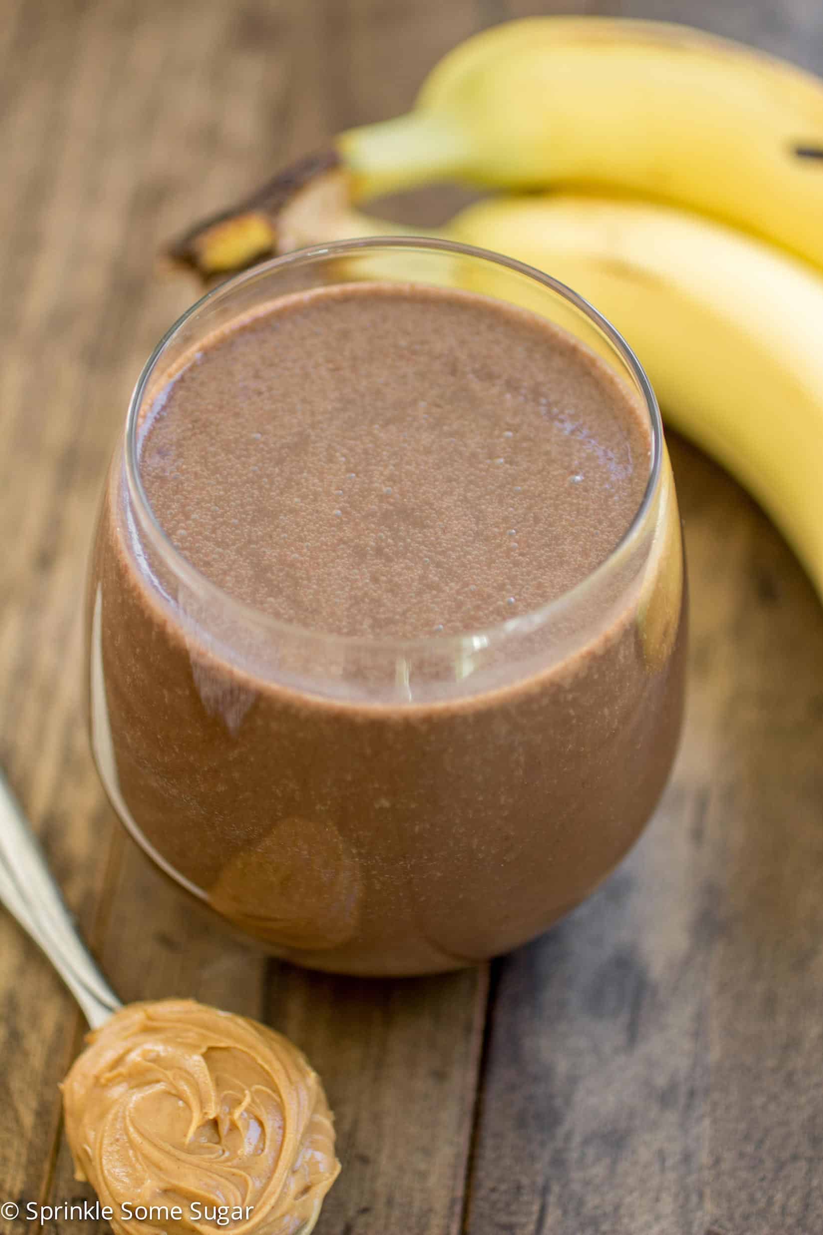 This mocha banana smoothie is the perfect way to kick off your morning.  - Mocha Banana Smoothie
