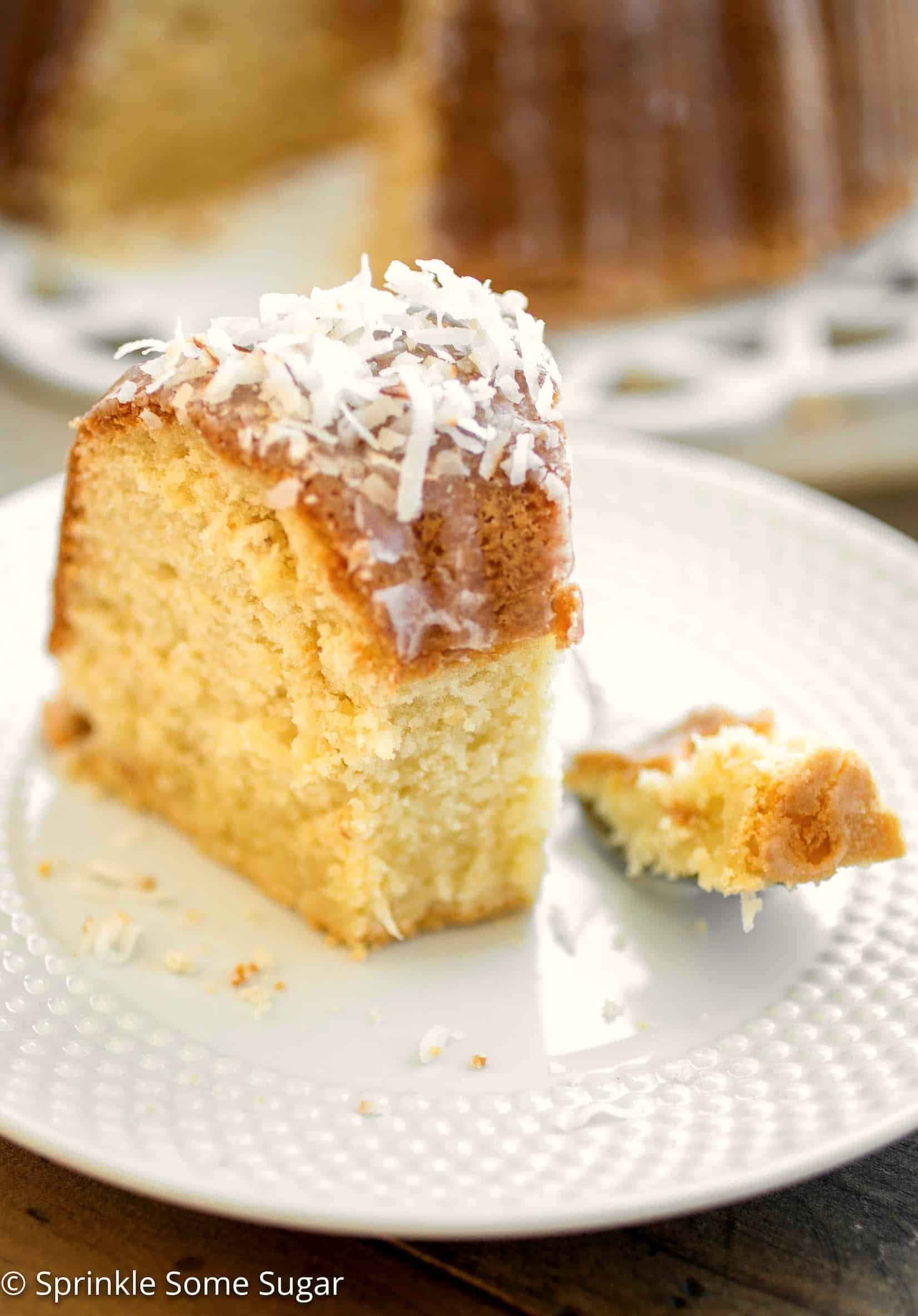 Coconut Pound Cake - This pound cake has the softest, velvet-y texture and is loaded with lots of coconut flavor.