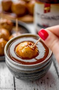 Kung Pao Chicken Meatballs - Extremely flavorful asian chicken meatballs are covered in a spicy kung pao sauce!