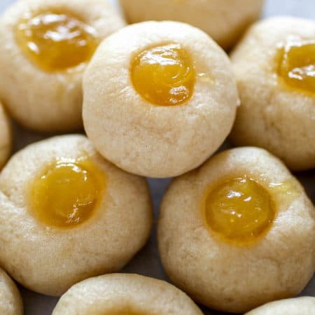 Lemon-Lime Thumbprint Cookies - You'll find sweet, tart and tangy flavors in these delicious little cookies made with homemade lemon-lime curd!
