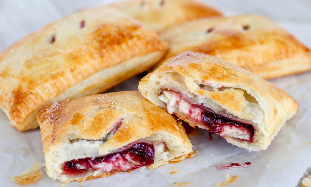 Cherry and Brie Puff Pastry Pockets - Sprinkle Some Sugar