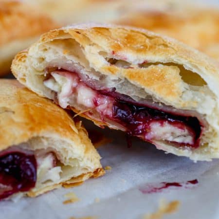 Cherry and Brie Puff Pastry Pockets - Sprinkle Some Sugar