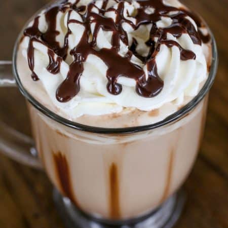 Skip the coffee shop and make this creamy, chocolate-y homemade latte at home. - Sprinkle Some Sugar