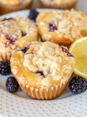 Blackberry Lemon Muffins - Sprinkle Some Sugar