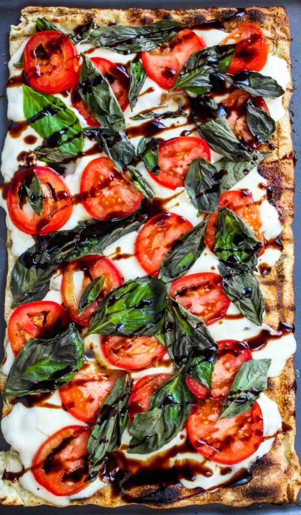 Grilled Caprese Flatbread - Sprinkle Some Sugar