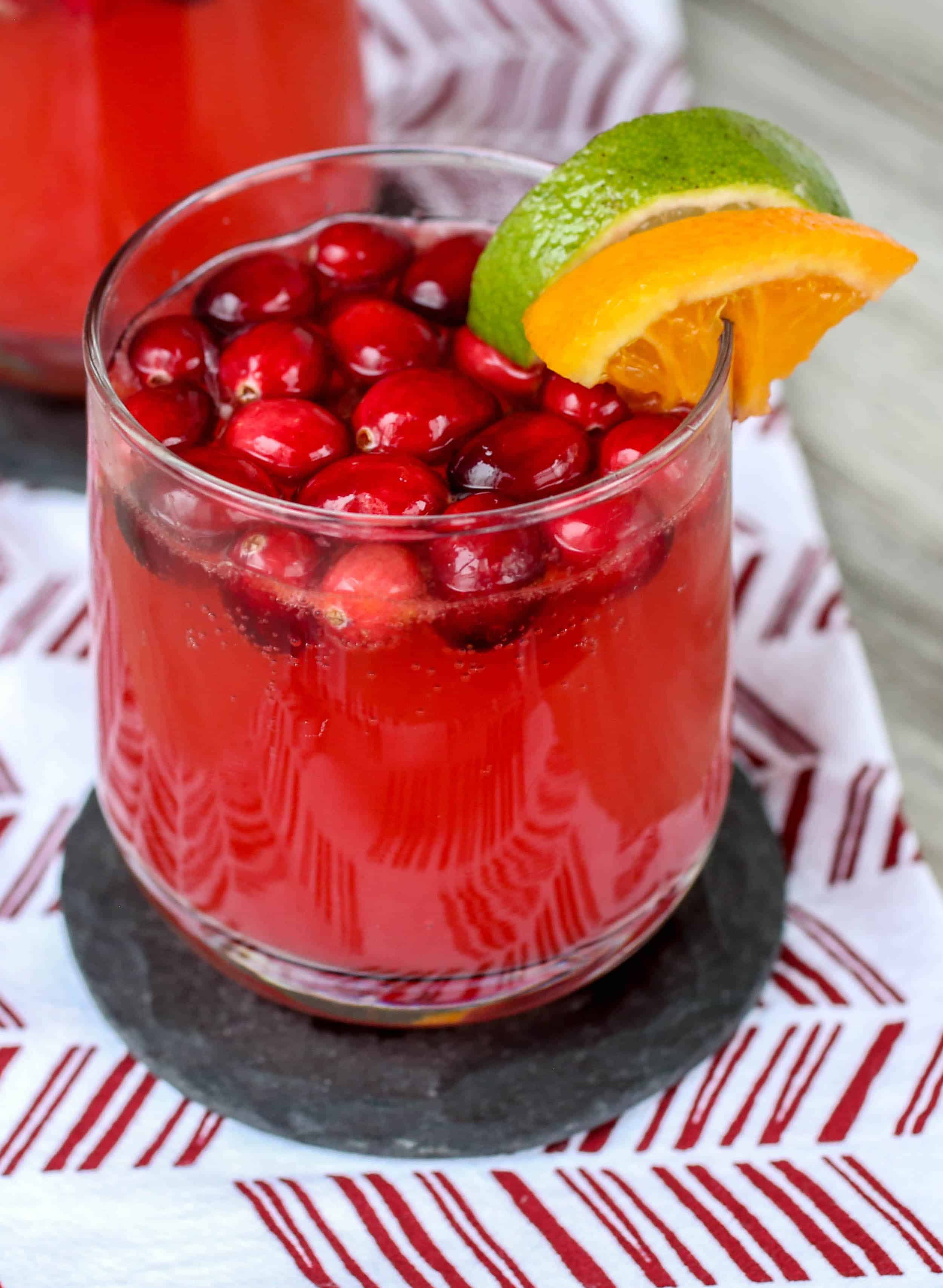 Sparkling Cranberry Fruit Punch - Sprinkle Some Sugar