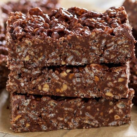 Peanut Butter Crunch Squares - Sprinkle Some Sugar