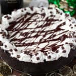 No-Bake Bailey's Cheesecake after garnishing.