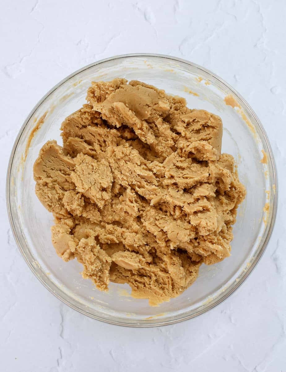 Add rest of ingredients to make peanut butter cookie dough.